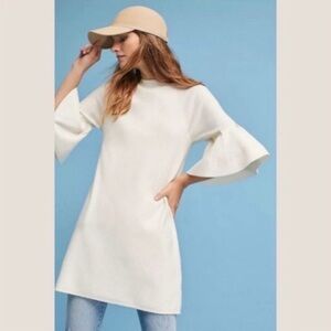 Moth by Anthropologie Ivory Chester Sweater Dress